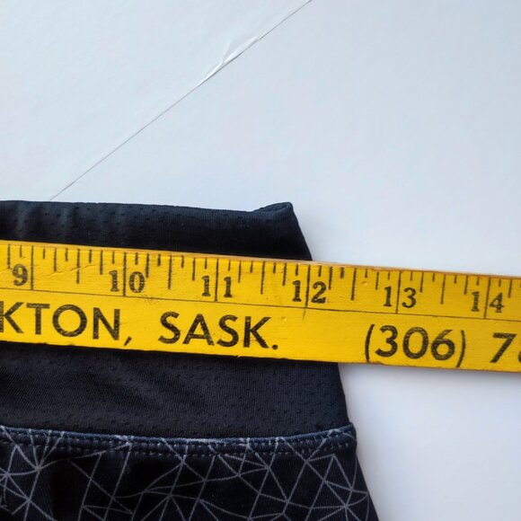 Hyba athletic / yoga pants leggings dark grey geometric design women's size XS - Picture 8 of 11